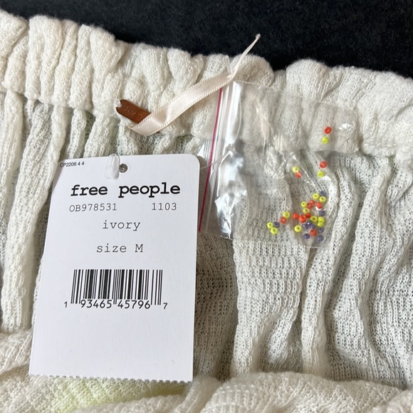 FREE PEOPLE Ivory Strapless Crop Top size M - Picture 13 of 15